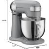 imageCuisinart Stand Mixer 12 Speed 55 Quart Stainless Steel Bowl Chefs Whisk Mixing Paddle Dough Hook Splash Guard w Pour Spout Periwinkle Blue SM50BLDove Gray