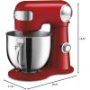 imageCuisinart Stand Mixer 12 Speed 55 Quart Stainless Steel Bowl Chefs Whisk Mixing Paddle Dough Hook Splash Guard w Pour Spout Periwinkle Blue SM50BLRuby Red