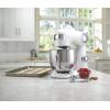 imageCuisinart Stand Mixer 12 Speed 55 Quart Stainless Steel Bowl Chefs Whisk Mixing Paddle Dough Hook Splash Guard w Pour Spout Periwinkle Blue SM50BLWhite Linen