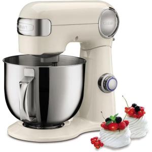 imageCuisinart Stand Mixer 12 Speed 55 Quart Stainless Steel Bowl Chefs Whisk Mixing Paddle Dough Hook Splash Guard w Pour Spout Periwinkle Blue SM50BLCoconut Cream