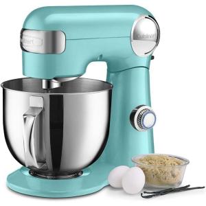 imageCuisinart Stand Mixer 12 Speed 55 Quart Stainless Steel Bowl Chefs Whisk Mixing Paddle Dough Hook Splash Guard w Pour Spout Periwinkle Blue SM50BLPeriwinkle Blue