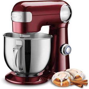 imageCuisinart Stand Mixer 12 Speed 55 Quart Stainless Steel Bowl Chefs Whisk Mixing Paddle Dough Hook Splash Guard w Pour Spout Periwinkle Blue SM50BLPinot Noir