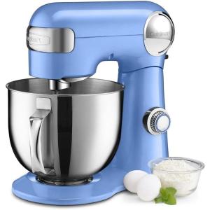 imageCuisinart Stand Mixer 12 Speed 55 Quart Stainless Steel Bowl Chefs Whisk Mixing Paddle Dough Hook Splash Guard w Pour Spout Robins Egg SM50TQRobins Egg