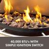 imageCuisinart COH600 Chimenea Propane Fire Pit Patio Heater with TipOver Safety Switch 8 lbs Lava Rocks Included 31quot x 31quot x 48quotChimenea Propane Fire Pit
