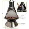 imageCuisinart COH600 Chimenea Propane Fire Pit Patio Heater with TipOver Safety Switch 8 lbs Lava Rocks Included 31quot x 31quot x 48quotChimenea Propane Fire Pit