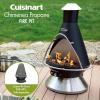 imageCuisinart COH600 Chimenea Propane Fire Pit Patio Heater with TipOver Safety Switch 8 lbs Lava Rocks Included 31quot x 31quot x 48quotChimenea Propane Fire Pit