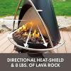 imageCuisinart COH600 Chimenea Propane Fire Pit Patio Heater with TipOver Safety Switch 8 lbs Lava Rocks Included 31quot x 31quot x 48quotChimenea Propane Fire Pit