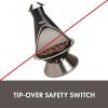 imageCuisinart COH600 Chimenea Propane Fire Pit Patio Heater with TipOver Safety Switch 8 lbs Lava Rocks Included 31quot x 31quot x 48quotChimenea Propane Fire Pit