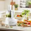 imageCuisinart 9Cup Continuous Feed Food Processor with Fine and Medium Reversible Shredding and Slicing Disc Universal Blade ContinuousFeed Attachment and InBowl Storage GrayWhite