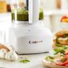 imageCuisinart 9Cup Continuous Feed Food Processor with Fine and Medium Reversible Shredding and Slicing Disc Universal Blade ContinuousFeed Attachment and InBowl Storage GrayWhite