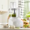 imageCuisinart 9Cup Continuous Feed Food Processor with Fine and Medium Reversible Shredding and Slicing Disc Universal Blade ContinuousFeed Attachment and InBowl Storage GrayWhite