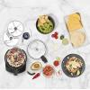 imageCuisinart 9Cup Continuous Feed Food Processor with Fine and Medium Reversible Shredding and Slicing Disc Universal Blade ContinuousFeed Attachment and InBowl Storage GrayBlack
