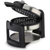 imageCuisinart WAFF30 Round Flip Belgian Waffle Maker BlackSilver 1 inch thickNew BlackStainless