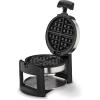 imageCuisinart WAFF30 Round Flip Belgian Waffle Maker BlackSilver 1 inch thickNew BlackStainless