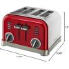 imageCuisinart CPT180MRP1 Metal Classic 4Slice Toaster Metallic Red