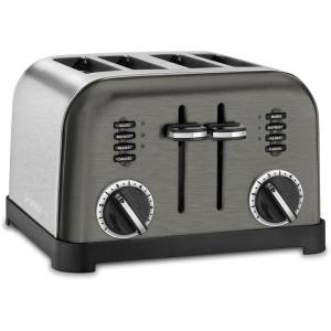 imageCuisinart CPT180BKS Classic 4Slice Toaster BlackStainless Steel