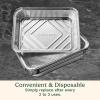 imageCuisinart 10Pack Aluminum Grease Tray Liners Disposable HeavyDuty Aluminum Foil Drip Tray Grease Pan Compatible Griddles CGG9020 ampamp CGG9748 Grill Accessories