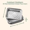 imageCuisinart 10Pack Aluminum Grease Tray Liners Disposable HeavyDuty Aluminum Foil Drip Tray Grease Pan Compatible Griddles CGG9020 ampamp CGG9748 Grill Accessories