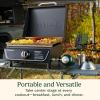 imageCuisinart 17 Tabletop Gas Griddle with Hood Easy Assembly Compact Outdoor FlatTop Grill with Grease Cup 255 Sq In Cooking Space Perfect for Camping Tailgates and BBQs