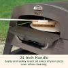 imageCuisinart 24 Pizza Stone Cleaning Brush with Rotating Head and Brass Bristles for Easy Cleaning Lightweight and Durable Long Handle Brush and Scraper for Stubborn Spots Pizza Oven Accessory24 Pizza Stone Brush