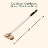 imageCuisinart 24 Pizza Stone Cleaning Brush with Rotating Head and Brass Bristles for Easy Cleaning Lightweight and Durable Long Handle Brush and Scraper for Stubborn Spots Pizza Oven Accessory24 Pizza Stone Brush