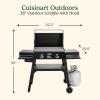 imageCuisinart 28 Outdoor Griddle with Hood  Stainless Steel Dual Burner 30000 BTU Gas Griddle Wheels 504 Sq In Cooking Surface with 2 Side Tables for Storage Perfect for BBQs Backyard and Patio28 Griddle with Hood