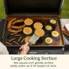 imageCuisinart 28 Outdoor Griddle with Hood  Stainless Steel Dual Burner 30000 BTU Gas Griddle Wheels 504 Sq In Cooking Surface with 2 Side Tables for Storage Perfect for BBQs Backyard and Patio28 Griddle with Hood