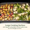 imageCuisinart 28 Outdoor Griddle with Hood  Stainless Steel Dual Burner 30000 BTU Gas Griddle Wheels 504 Sq In Cooking Surface with 2 Side Tables for Storage Perfect for BBQs Backyard and Patio28 Griddle  Broiler Combo