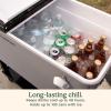 imageCuisinart 80 Qt Cooler Cart Portable Outdoor Beverage Cooler with Storage Shelf Bottle Opener and Cap Collector Summer BBQs Cookouts and Tailgates 48 Hour Cold Drinks Chill Fresh Sodas and Beer