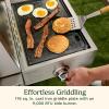 imageCuisinart Propel 4Burner 3in1 Gas Grill Stainless Steel Versatile Grill Griddle ampamp Pizza Oven with Pizza Stone Convertible to Natural Gas Side Burner ampamp Integrated Storage Perfect for BBQs