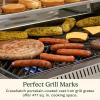 imageCuisinart Propel 4Burner 3in1 Gas Grill Stainless Steel Versatile Grill Griddle ampamp Pizza Oven with Pizza Stone Convertible to Natural Gas Side Burner ampamp Integrated Storage Perfect for BBQs