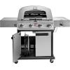 imageCuisinart Propel 4Burner 3in1 Gas Grill Stainless Steel Versatile Grill Griddle ampamp Pizza Oven with Pizza Stone Convertible to Natural Gas Side Burner ampamp Integrated Storage Perfect for BBQs
