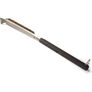 imageCuisinart 24 Pizza Stone Cleaning Brush with Rotating Head and Brass Bristles for Easy Cleaning Lightweight and Durable Long Handle Brush and Scraper for Stubborn Spots Pizza Oven AccessoryCCB399 Pizza Stone Cleaning Brush