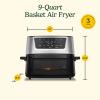 imageCuisinart Air Fryer Oven  9Qt Basket Stainless Steel Air Fryer  DishwasherSafe Parts with 6 Presets  Roast Bake Broil Air Fry Dehydrate and Keep Warm  Quick ampamp Easy Meals  AIRX221Stainless Steel  Black