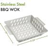 imageCuisinart CGWM019 Stainless Steel BBQ Wok  Grilling Basket with Builtin Handles