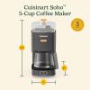 imageCUISINART Soho 5Cup Coffee Maker 800 watts Black DCC5BKBlack