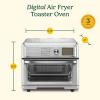 imageCuisinart Air Fryer Toaster Oven Digital Display Digital 1800 Watt Adjustable Temperature and Controls Stainless Steel TOA65Silver06 cu ft interior