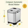 imageCuisinart Bread Maker Machine Compact and Automatic Customizable Settings Up to 2lb Loaves CBK110P1 SilverBlackCompact
