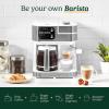 imageCuisinart Coffeemaker Coffee Center Barista Bar 4In1 Coffee Machine SingleServe Coffee Espresso ampamp Nespresso Capsule Compatible 12Cup Carafe Black SS4N1White