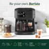 imageCuisinart Coffeemaker Coffee Center Barista Bar 4In1 Coffee Machine SingleServe Coffee Espresso ampamp Nespresso Capsule Compatible 12Cup Carafe Black SS4N1Matte Black
