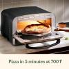 imageCuisinart Indoor Pizza Oven  Bake 12 Pizzas in Minutes  Portable Countertop Pizza Oven  Stainless Steel  CPZ120Black Stainless Steel