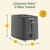 imageCuisinart Soho Collection 2Slice Toaster 7 Toaster Setting Defrost Reheat and Bagel Setting Convenient Rear Cord Storage Black CPT7BKBlack