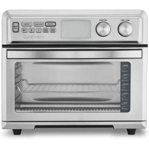 imageCuisinart Air Fryer Toaster Oven Digital Display Digital 1800 Watt Adjustable Temperature and Controls Stainless Steel TOA65Silver095 cu ft interior