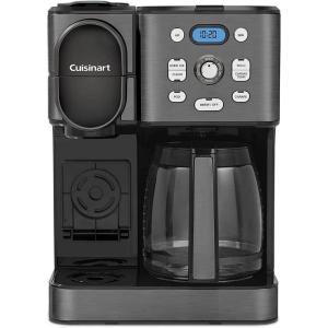 imageCuisinart Coffee Maker 12Cup Glass Carafe Automatic Hot ampamp Iced Coffee Maker Single Server Brewer Stainless Steel SS16Black Stainless Steel