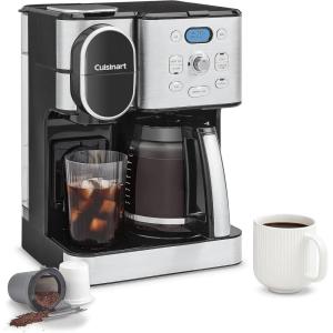 imageCuisinart Coffee Maker 12Cup Glass Carafe Automatic Hot ampamp Iced Coffee Maker Single Server Brewer Stainless Steel SS16Stainless Steel