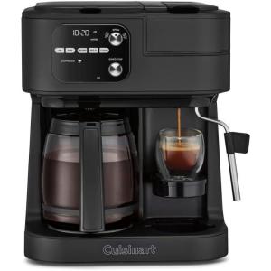 imageCuisinart Coffeemaker Coffee Center Barista Bar 4In1 Coffee Machine SingleServe Coffee Espresso ampamp Nespresso Capsule Compatible 12Cup Carafe Black SS4N1Matte Black