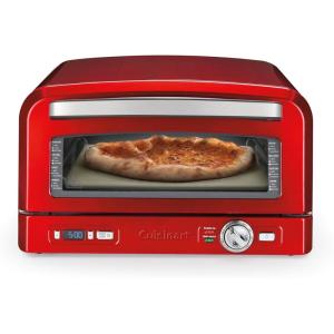 imageCuisinart Indoor Pizza Oven  Bake 12 Pizzas in Minutes  Portable Countertop Pizza Oven  Stainless Steel  CPZ120Brick Red