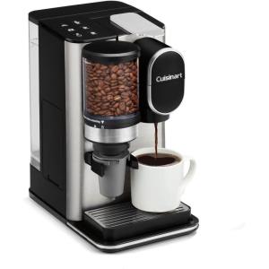 imageCuisinart Single Serve Coffee Maker  Coffee Grinder 48Ounce Removable Reservoir Black DGB2Stainless Steel