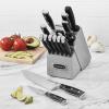 imageCuisinart 15Piece Knife Set with Block High Carbon Stainless Steel Forged Triple Rivet White C77WTR15PBlackGray