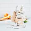 imageCuisinart 15Piece Knife Set with Block High Carbon Stainless Steel Forged Triple Rivet White C77WTR15PNatural